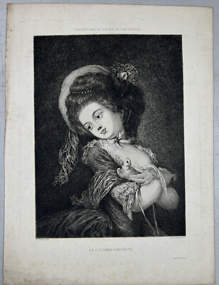 The Favourite Dove, by Benjamin Damman after  Schall, 1880, Imp. a. Salmon