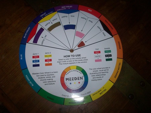 Meeden A Guide to Mixing Color POCKET COLOR WHEEL for professional & amateur use