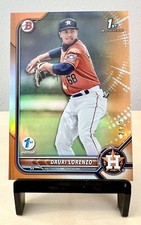Dauri Lorenzo 2022 Bowman 1st Edition Card #BPPF-11, Orange Foil /25, Astros