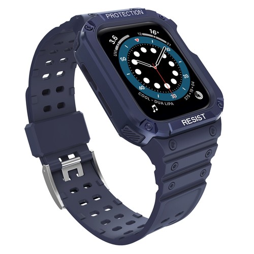 40/44/41/45mm TPU Sport Band Strap+PC Case for Apple Watch Series 9 8 7 6 5 4 SE - Picture 33 of 35