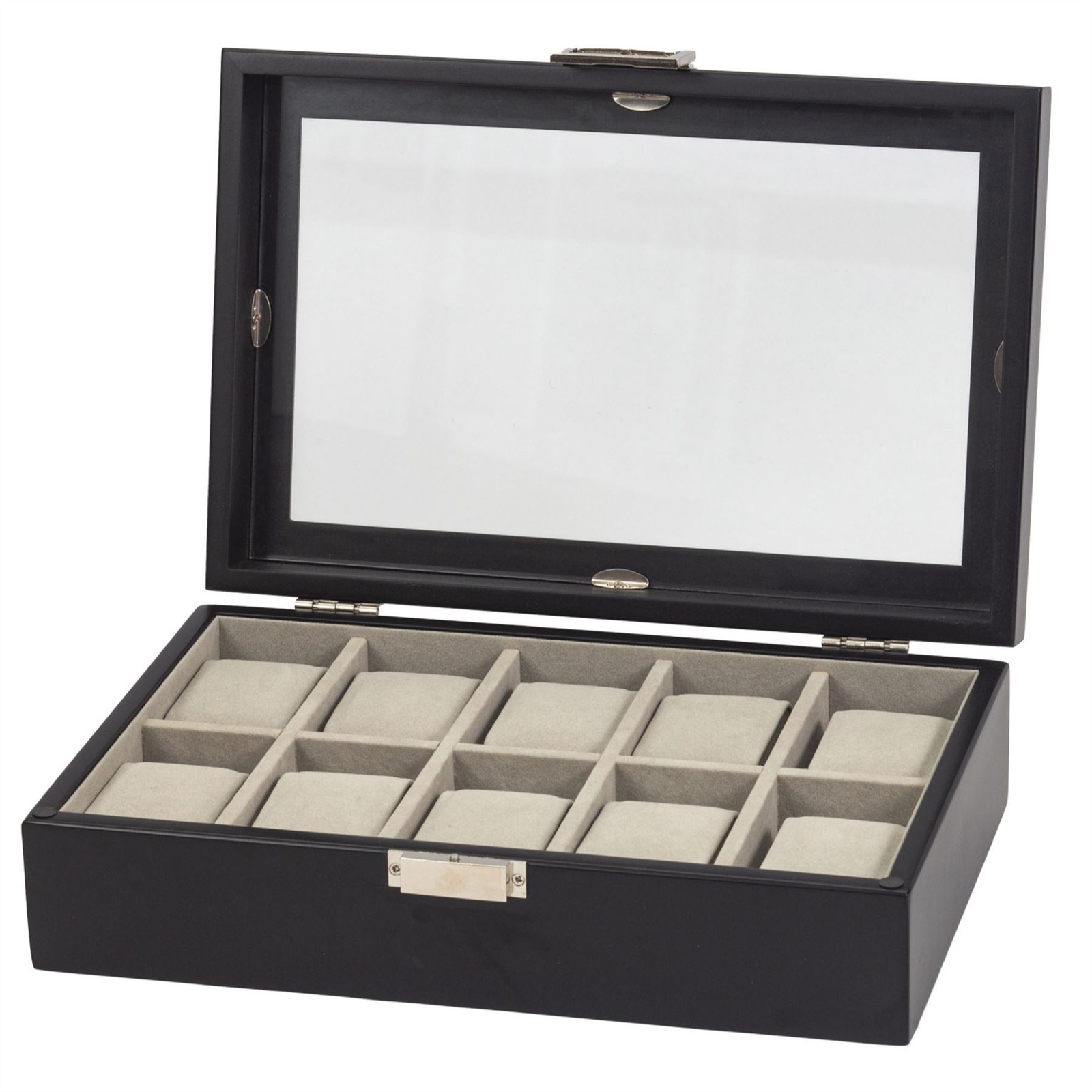 Wooden Watch Box Mele & Co Gent's 10 Grid Wooden Watch Box