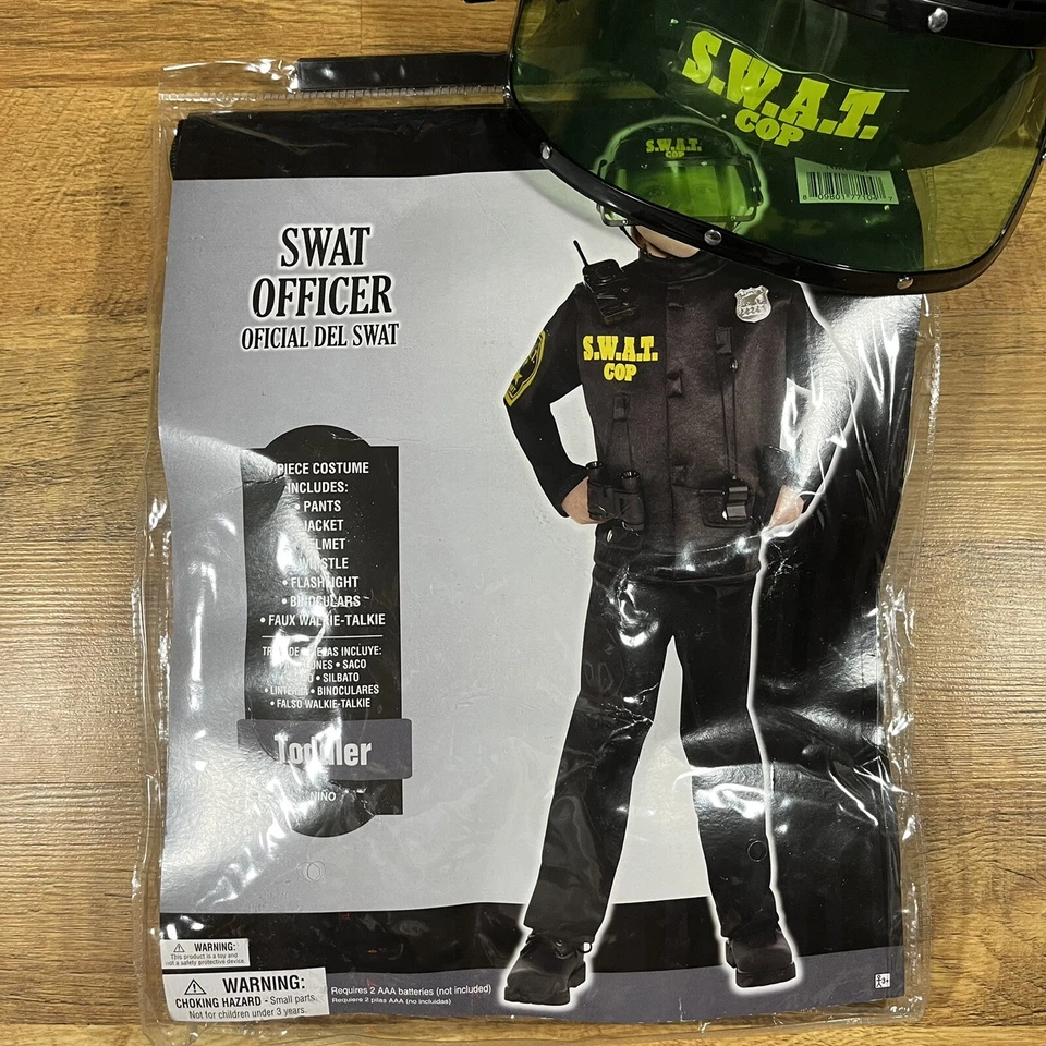 Disfraz de Halloween Swat Office Deluxe para niño pequeño talla 3-4 T vestido de lujo NUEVO Foto 2 de 4