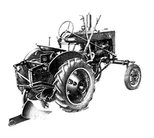 IH Regular A McComick Deering Farmall A-91 1 Bottom Mounted Turning Plow Manual 