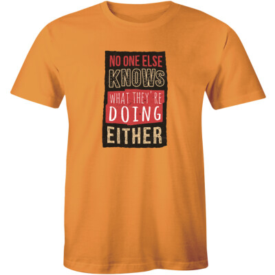 No One Else Knows What They're Doing Either Men's T-shirt Best Advice Gift tee