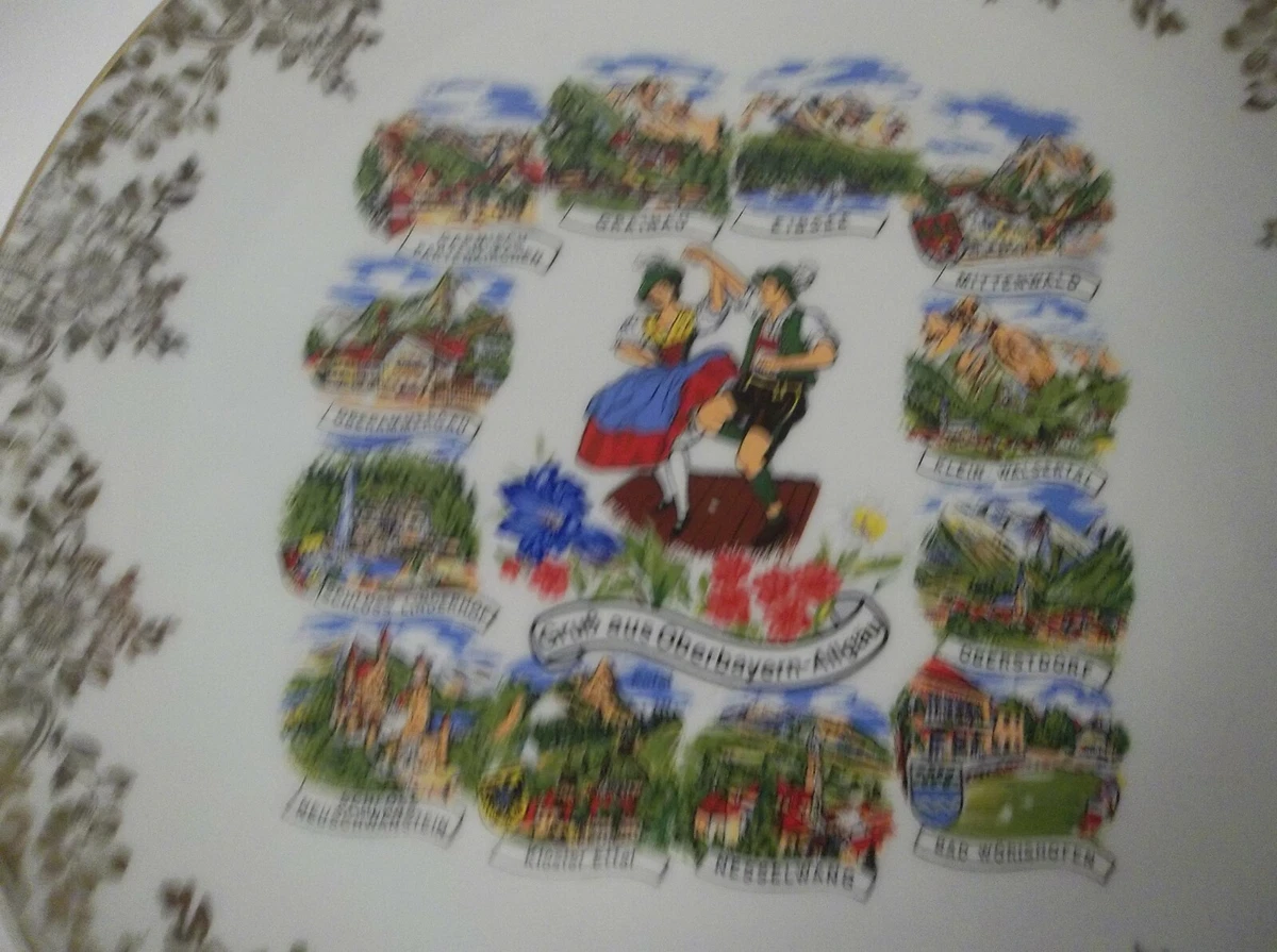 Vintage Grub aus Oberbayern Allgau Bavarian Souvenir Plate