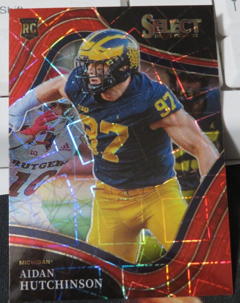 7442 2022 SELECT AIDAN HUTCHINSON #198 RED LAZER | eBay
