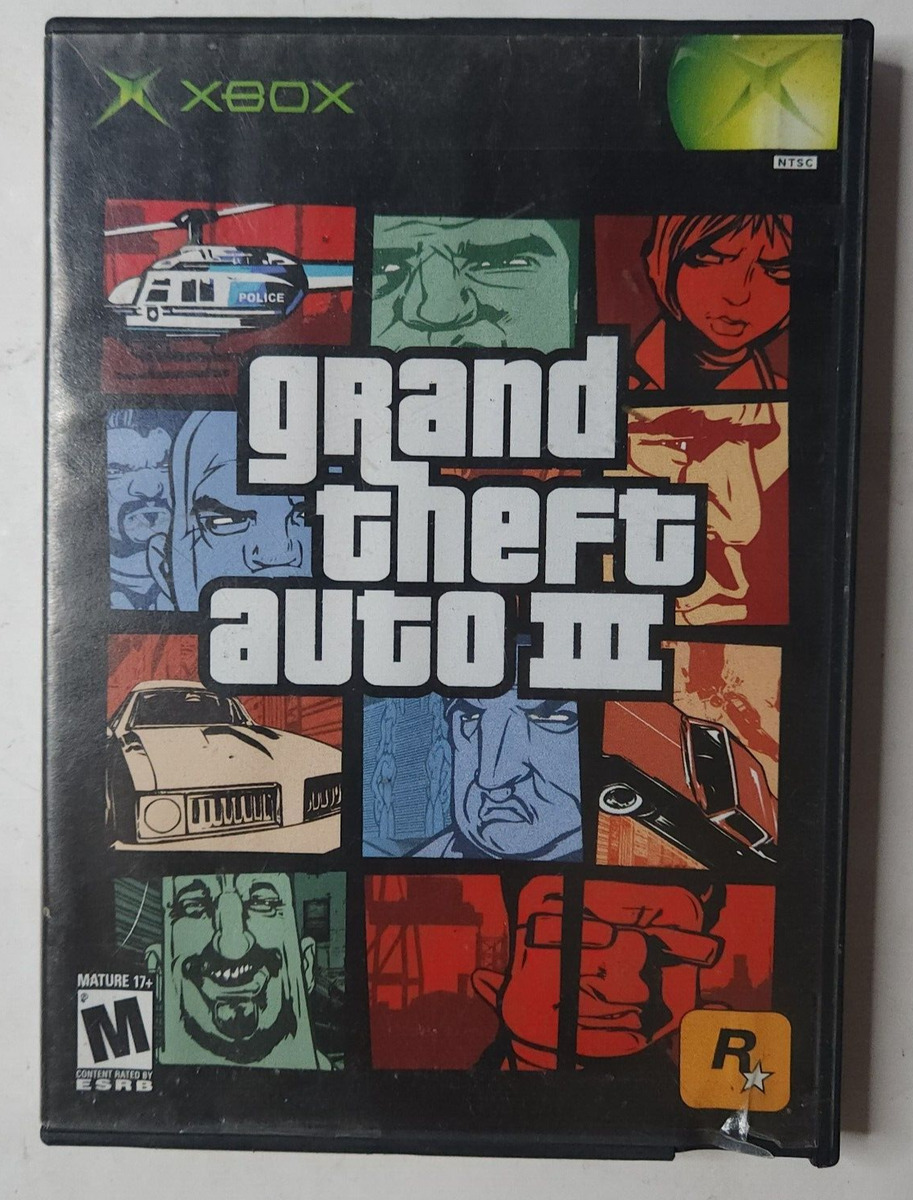 Grand Theft Auto III Microsoft Xbox Video Game w/Manual Rockstar Games