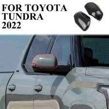Carbon Fiber Style Side Rearview Mirror Guard Cover Trim For Toyota Tundra 2022+
