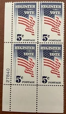 United States Stamps Scott Catalogue #1249 Numbered Block of Four!  Low Ship!