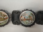3 Footed ASHTRAY COASTER Cast Iron Homestead Winter Japan — photo 3