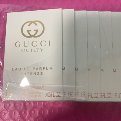 2x Gucci Guilty Eau De Parfum Intense Pour Femme Sample Spray .05oz, 1.5ml-NEW