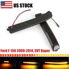 For 2009-2014 Ford F-150 Smoke Led Side Mirror Turn Signal Lights Lamps Pair For 2009-2014 Ford F-150 Smoke Led Side Mirror Turn Signal Lights Lamps Pair