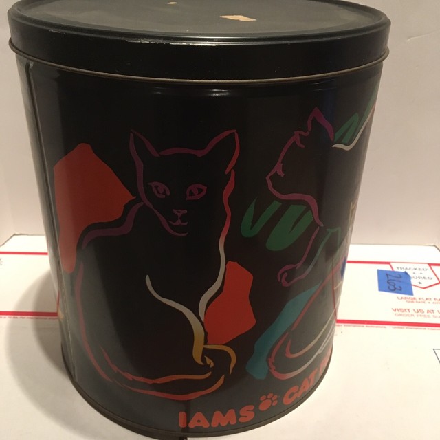 metal cat food container
