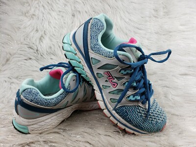 FILA Gray Blue Pink Active Shoes Size 39