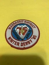 1985 MASSASOIT DISTRICT Boy Scout Winter Derby PATCH DP BSA Diamond Jubilee #Y1
