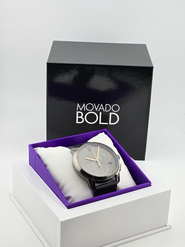 Movado Bold Men's Chronograph Leather Band Watch - 3600720 ($650 MSRP) - Picture 4 of 4