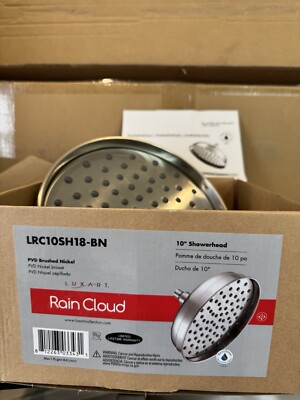 Luxart Rain Cloud 10  Shower Head - Brushed Nickel - Bent But Still Works