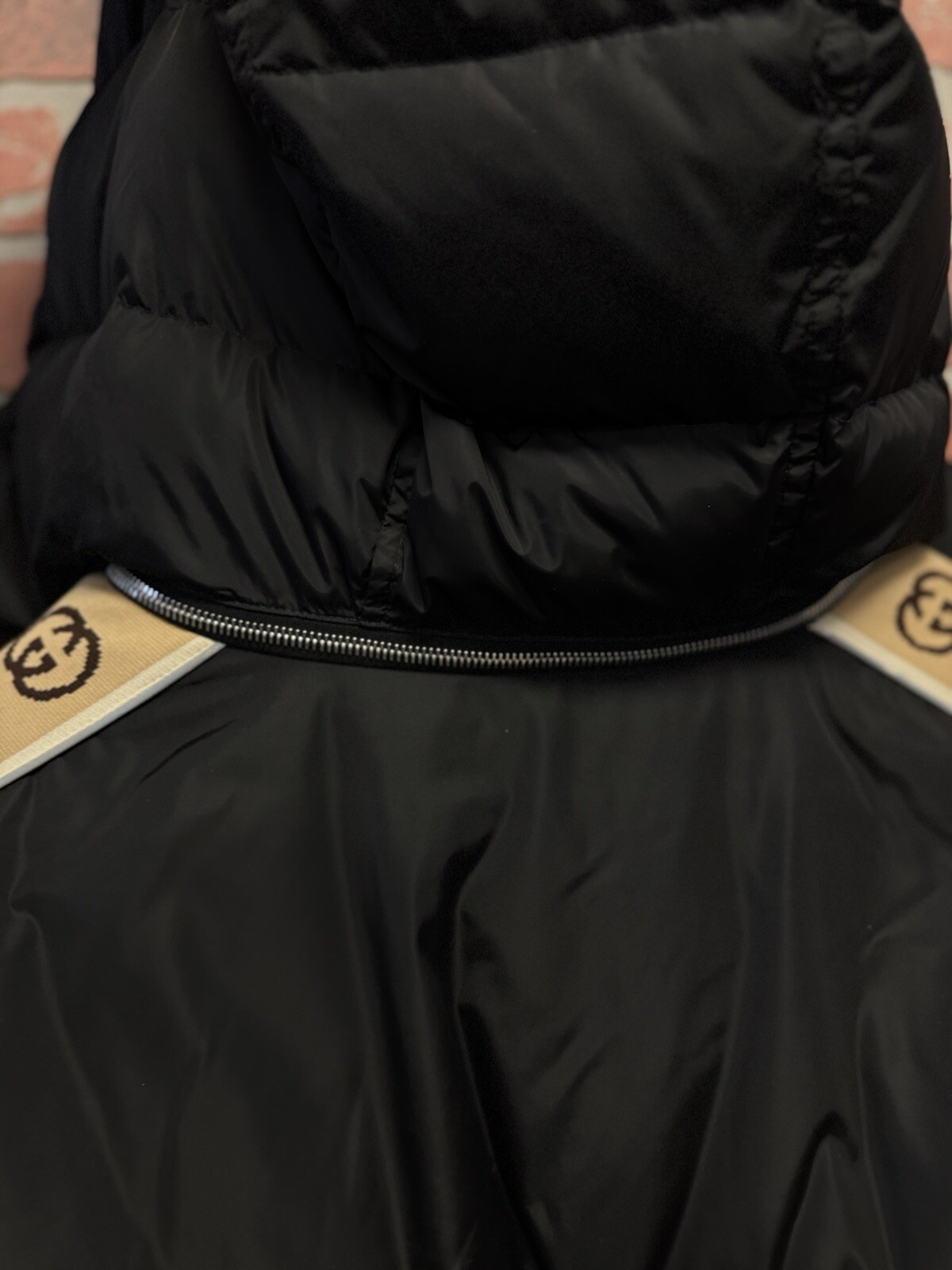 Gucci Puffer Monogram Jacket Nylon Black 100% Aut… - image 18