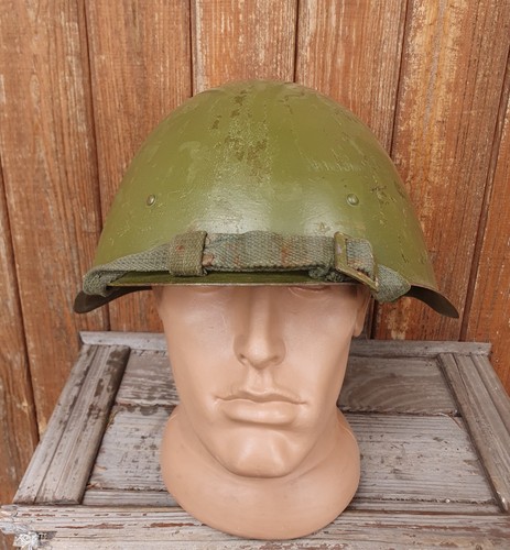 Elmetto militare originale SSH 40 acciaio WW2 esercito sovietico RKKA WWII USSR numero 1-Н6 - Foto 8 di 19