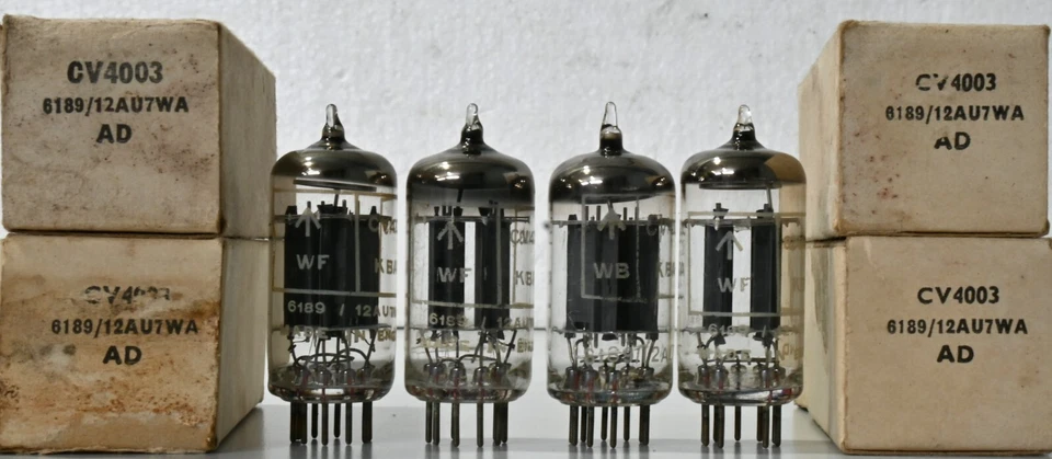 Brimar ECC82 CV4003 12AU7 hecho en Inglaterra Amplitrex AT1000 probado 4 piezas Foto 2 de 4