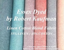 Robert Kaufman ESSEX YARN DYED Fabric 55 Linen 45 Cotton Blend for Sewing