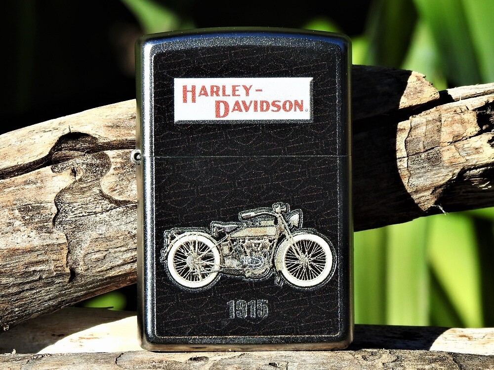Harley Davidson Zippo Lighter - 1915 Model 11-J F- Head V-Twin
