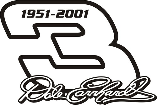 Dale Earnhardt Sr. Number 3 W/ Dates Die Cut Vinyl Decal Sticker - 第 1/5 張圖片