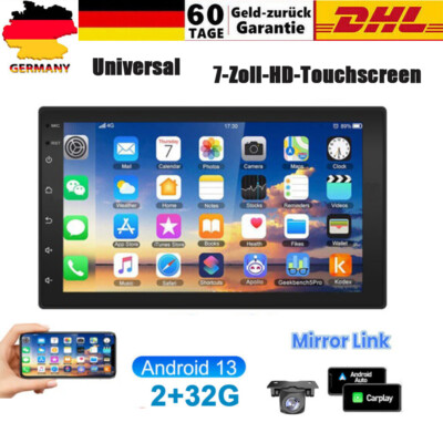 7'' Android 14 32GB Car Stereo Carplay GPS Navi Autoradio WiFi 2 DIN kamera RDS