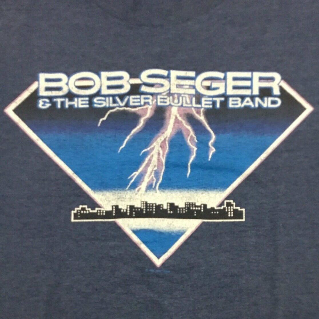 Vtg 1986 Bob Seger T-Shirt Silver Bullet Band Logo Rock N Roll