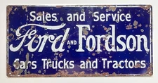 Metal Vintage Style Wall Sign - Ford Fordson Service 12x6 inch [FORD1]