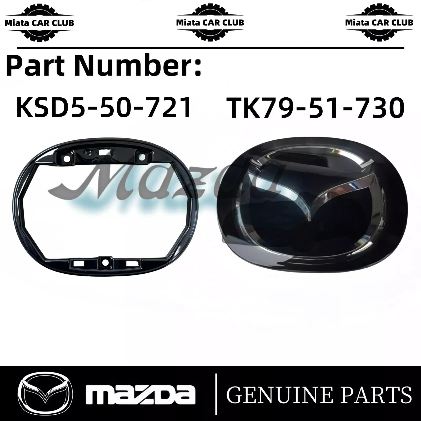 Mazda CX-5 KF2P KF5P 2022-2023 Front Grille Emblem with Bracket Set TK79-51-730  