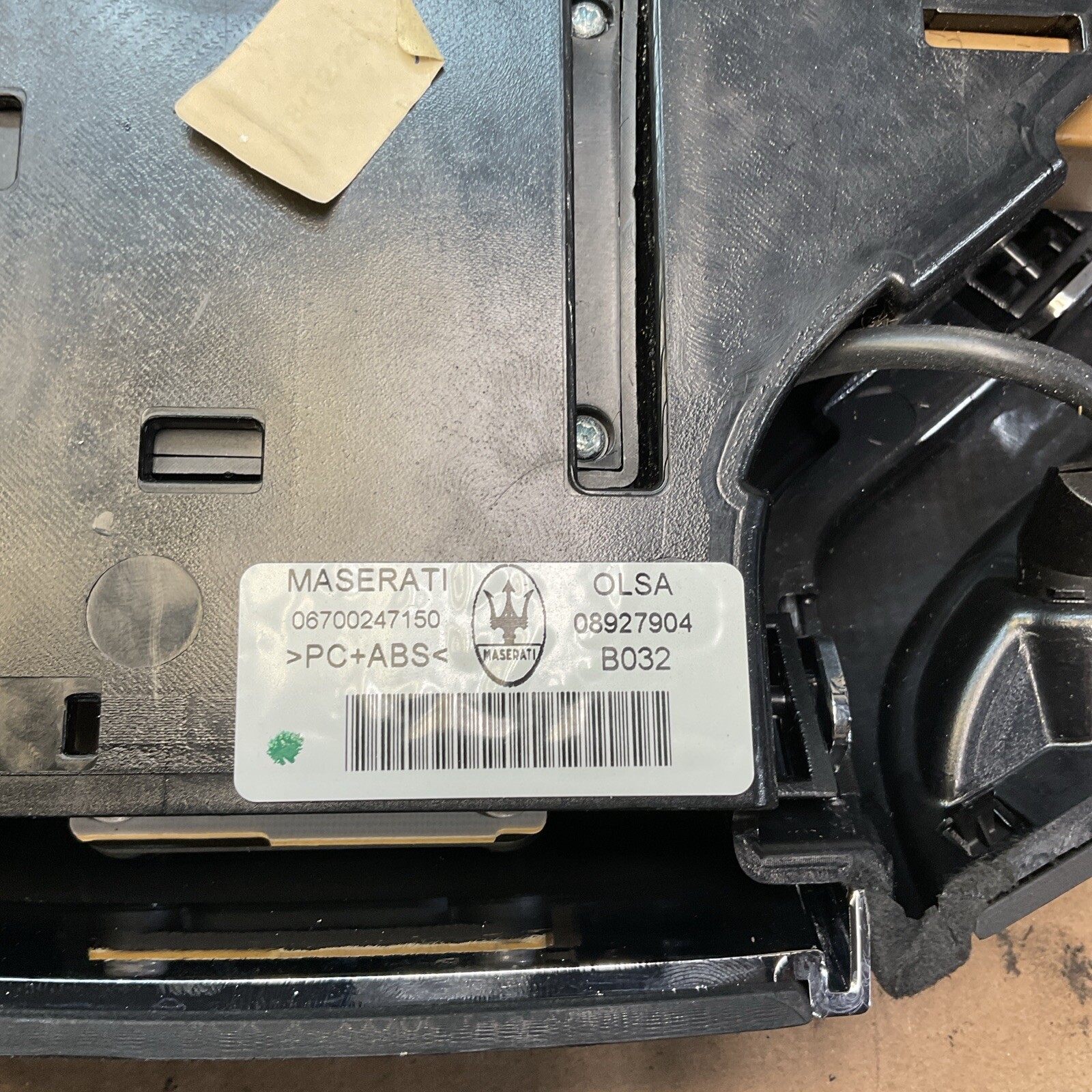 06700247150 OEM MASERATI Black Roof Console Light Switch 14-19 Ghibli Quattropo
