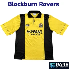 BLACKBURN ROVERS 1993 AWAY 3rd FOOTBALL SHIRT XL ADULT ASICS (V GOOD) VINTAGE