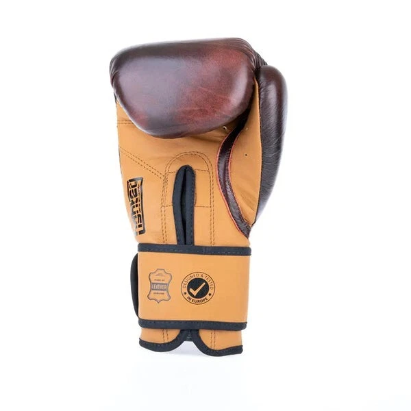 TOP TEN PRO Fighter Boxing Gloves RETRO BROWN LEATHER 12oz 14oz 16 oz Hand Sewn - Image 4 of 4