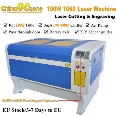 100W 1060 CO2 Laser Engraving/Cutting Machine Ruida 6445G For Lightburn 【AT DE】