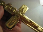 Pectoral Crucifix for Bishops and Priest - Gold plated over brass - 284