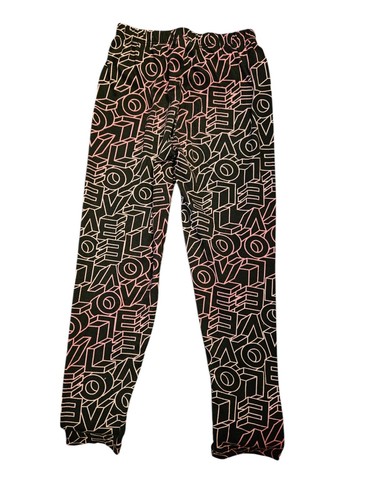 Girls RBX Black "Love" Leggings Pants - Size S 7/8 - Picture 2 of 2