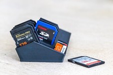 SD  MicroSD Card Holder - 3D Printed with 24 Slots for Each Card