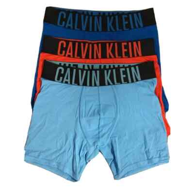 Calvin Klein Men's Underwear 3-Pack Intense Power Cotton Boxer Brief, Multi, S