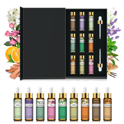 Natur Ätherische Öle Set( 9x 10ml),Aromatherapie Duftöl für Diffuser -Lavendel