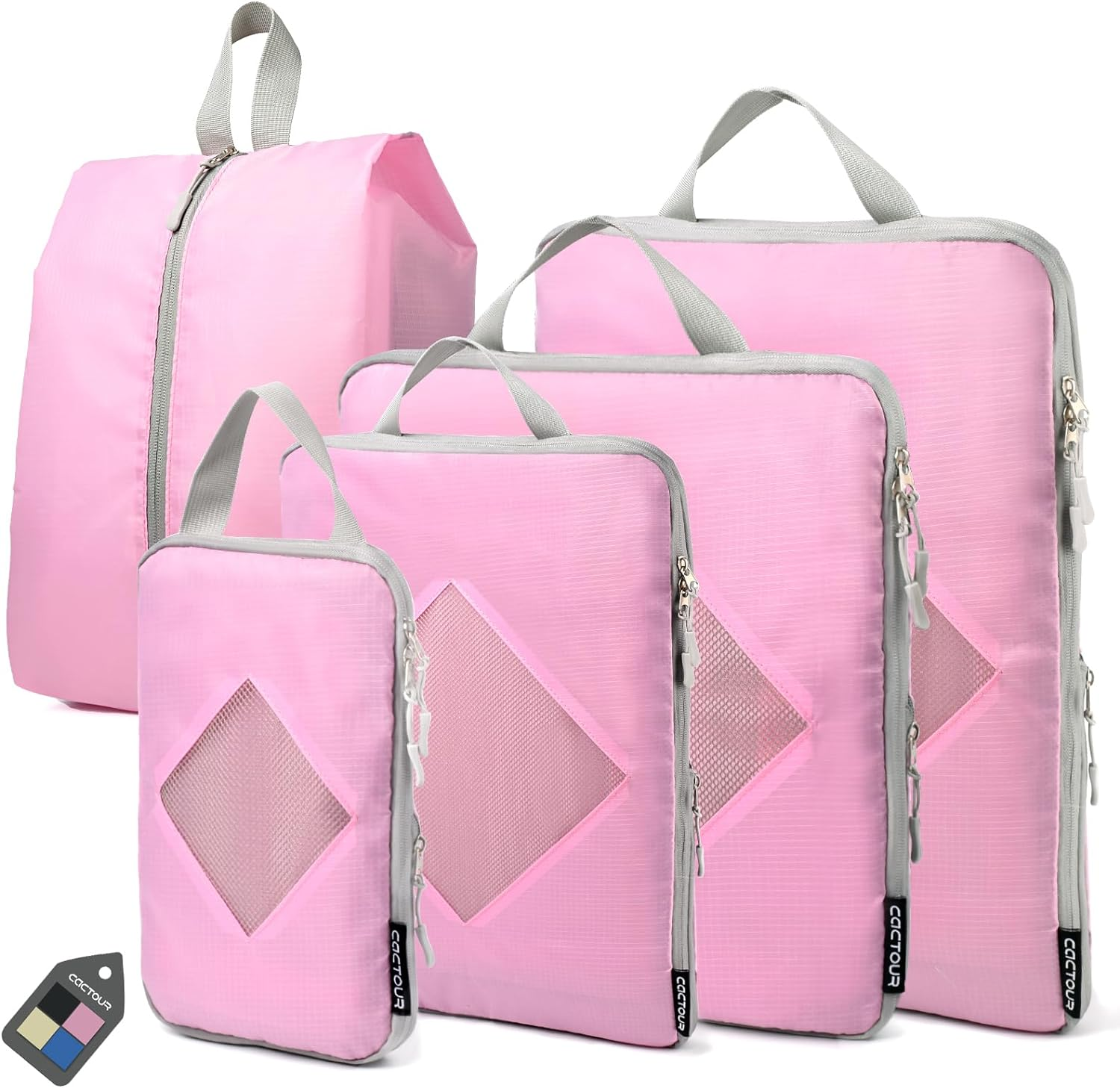 Compression Packing Cubes for Travel,Expandable Packing Cubes for Suitcases, 5-image