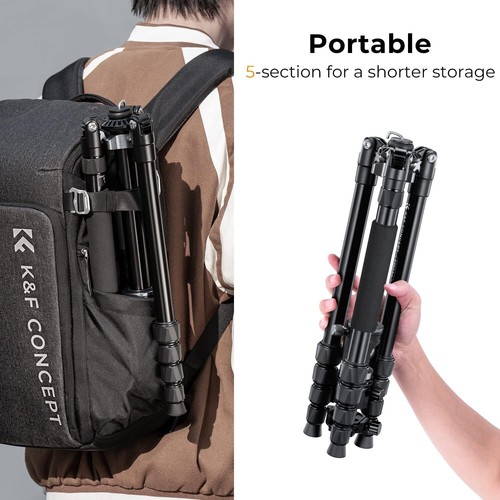 K&F Concept 170cm Kamera-Stativ Einbeinstativ 360° Metall-Kugelkopf Reisestativ - Bild 5 von 51