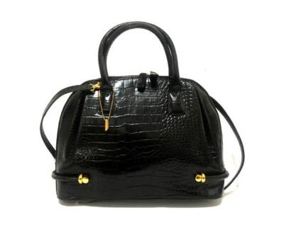 バッグ Vintage Bally leather Boston bag black s-l400.jpg