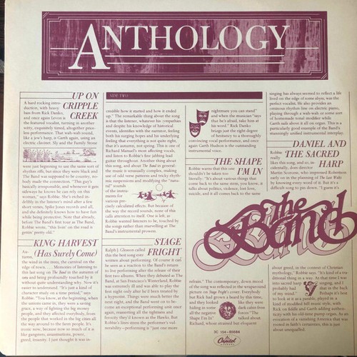 THE BAND " ANTHOLOGY " Vinile 2 LP come nuovo - Foto 10 di 10