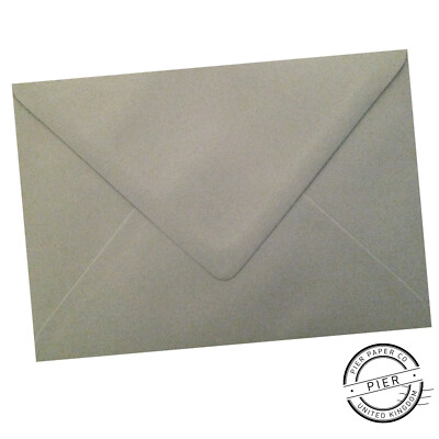 200 C6 Schießpulver grau Umschläge Premium gummiert 100 g/m² Einladung 114 x 162 mm 6x4
