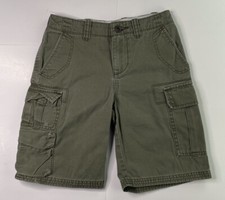 Polo Ralph Lauren RL 1967 Cargo Shorts Olive Green Military Utility Boys Sz 8