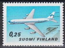 Aeroplane DC 8 Airplane First Flight New York Finair Finland Mint MNH Stamp 1969