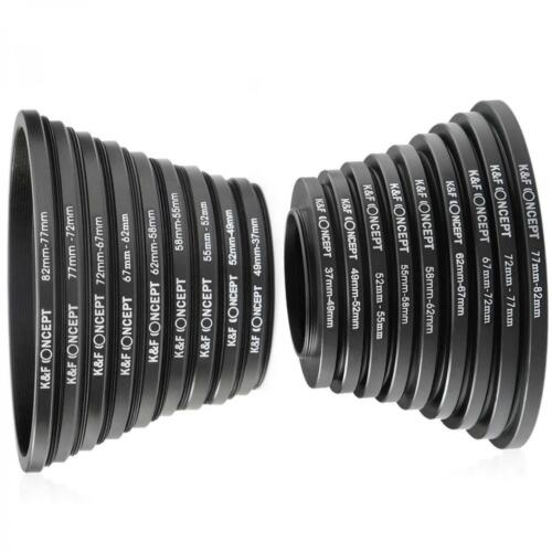 K&F Concept 18pcs Camera Lens Filter Metal Stepping Rings kit Up Down Ring Set - Picture 3 of 13
