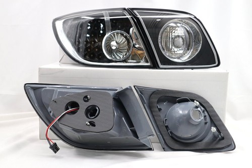 New Black LED Tail lights Pair for MAZDA 3 5 doors Hatch Wagon 2003 04-2009 BK - Picture 5 of 6