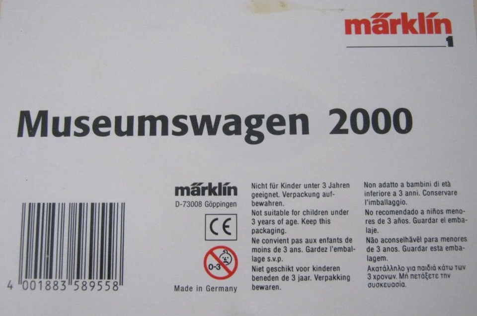 Märklin Gauge 1 Museum Vehicle 2000 New IN Unopened Boxed - Image 4 of 4